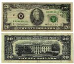 $20 Federal Reserve Error Note -- Series 1990, New York -- Offset Printing