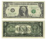 $1 Federal Reserve Error Note -- Series 2003-A, Richmond -- Front to Back Ink Transfer