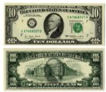 $10 Federal Reserve Error Note -- Series 1977, Chicago -- Double Printing Mistake