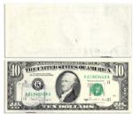 $10 Federal Reserve Error Note -- Series 1988-A, Dallas -- Blank Back Printing Error