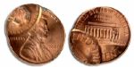 Double Strike Error Penny Coin -- Series 2001-- Struck on Both Sides -- Fine