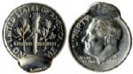 Flip Over Double Strike Dime Error Coin -- Series 2000 -- Struck South of Center -- Near Fine