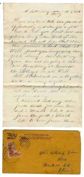 1864 59th Illinois Infantry ALS -- ''...I have drew my gun here and am going to leave here this morning or tomorrow...''