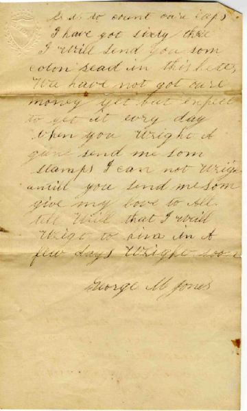 Interesting Civil War Letter -- Dear Mother...the capt...see these men on horseback and he told the col...he could kill one of them and the col told him to try it...Made him drop off the horse…