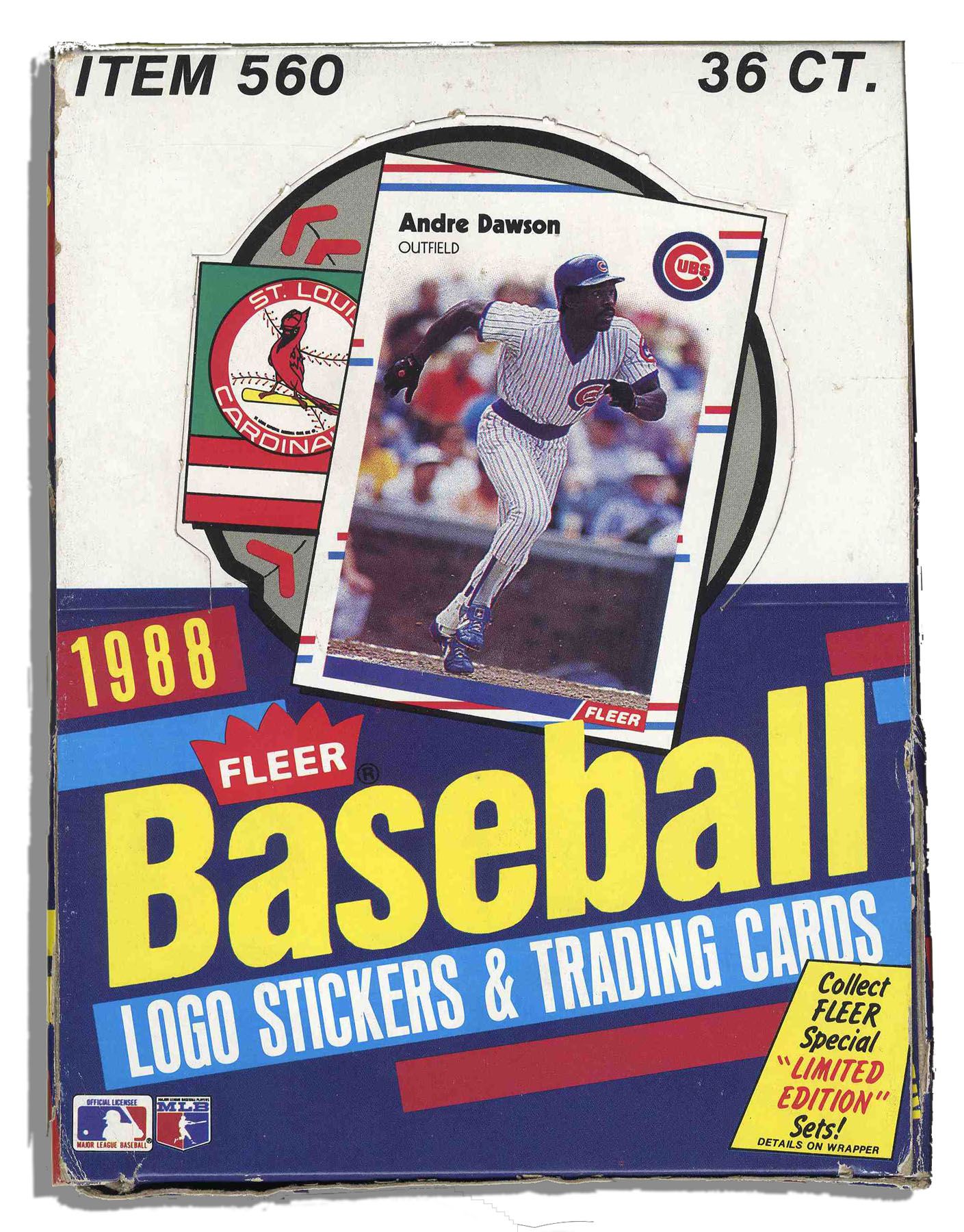 Item Detail - 1988 Fleer Baseball Cards Box -- 36 Packs Per Box, 15 ...