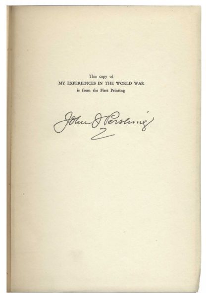 General Pershing Signed Book