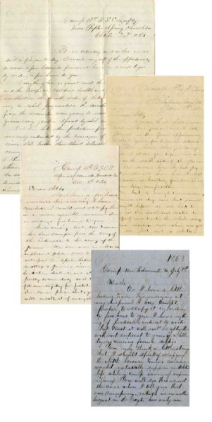 4 Civil War Letters by NH Captain of ''Colored Troops'' -- ''...We made the longest march in the same space of time that has been made during the War...'' 