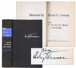 Signed & Inscribed Copy of Harry Trumans Memoirs titled Years of Trial and Hope