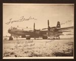 Signed 9 x 7 Photo of Enola Gay -- Signed by Tibbets, Beser, Ferebee, Van Kirk and Caron -- Near Fine 