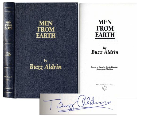 Buzz Aldrin Signed Limited Edition of His ''Men From Earth'' -- Fine