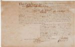 George Clinton Militia Appointment Signed as Governor of New York -- 20 March 1802 -- 15.5 x 10 -- Very Good