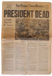 The Dallas Times Herald 22 November 1963 Historic Final Edition Announcing JFKs Assassination
