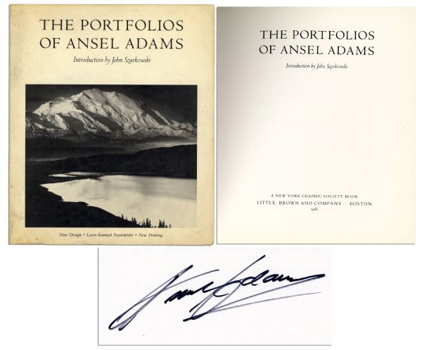 Ansel Adams Signed ''The Portfolios of Ansel Adams''
