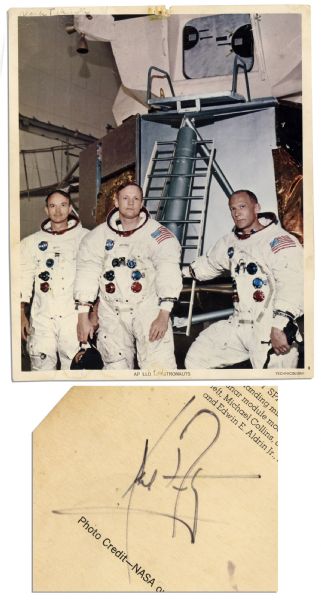 First Man on the Moon Neil Armstrong Signed Apollo 11 Photo
