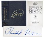 Richard Nixon Signed Easton Press Edition of The Memoirs of Richard Nixon
