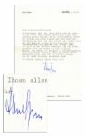 Albert Speer Typed Letter Signed -- ...My mental overload through the success of my new book has increased...