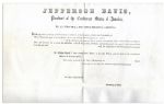 Official Jefferson Davis Confederate Document