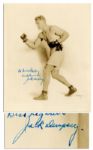 Jack Dempsey 8 x 10 Signed Photo