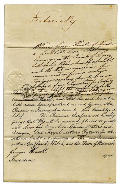 Queen Victoria Signed Document -- 1846