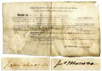 1811 Ohio Land Grant Signed by James Madison & James Monroe