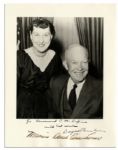President Dwight Eisenhower and First Lady Mamie Eisenhower Signed 8 x 10 Photo
