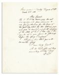 Civil War General Alfred N. Duffie Autograph Letter Signed -- Just Days After His Celebrated Charge at The Battle of Kellys Ford