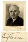 Harry Truman 12.25 x 9.5 Signed Photo
