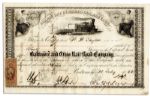 Johns Hopkins Signed Railroad Stock Certificate