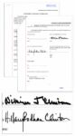 Bill and Hillary Clinton Legal Document Signed Regarding Settlement of a Confidential Civil Suit -- The Only Civil Fraud Suit Ever Brought Against a U.S. President