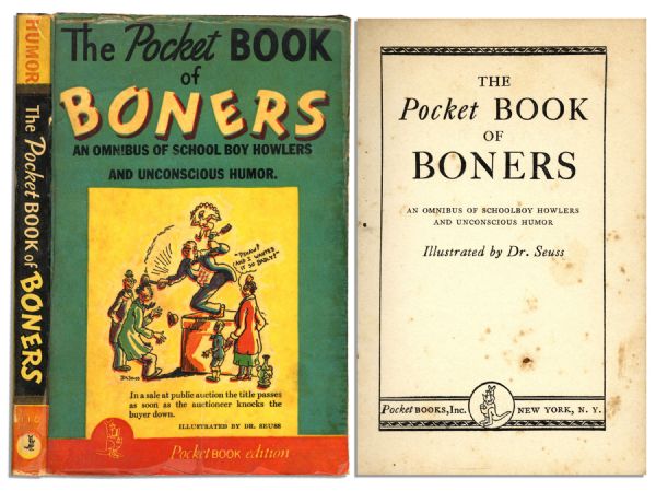 First Edition, First Printing of Dr. Seuss's ''The Pocket Book of Boners'' -- 1941