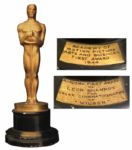 Oscar Statue Awarded to Leon Shamroy for Color Cinematography of the 1944 Film Wilson -- Master Cinematographer Who Received 18 Nominations
