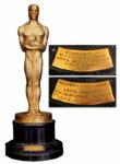 Oscar Statue Awarded to Leon Shamroy for the Color Cinematography of 1945s Leave Her to Heaven