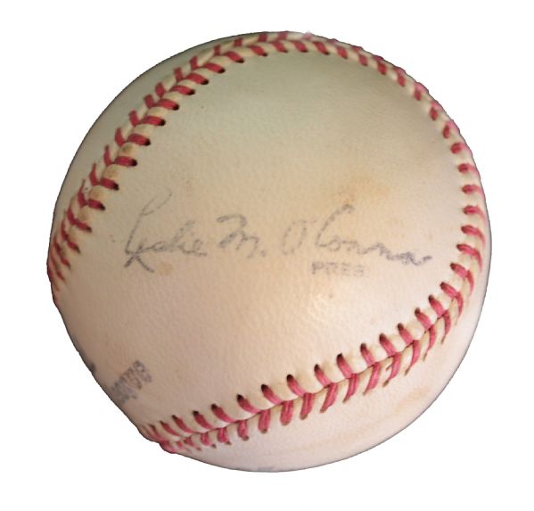 Bing Crosby Rare Single-Signed Baseball -- Two Quintessential American Traditions