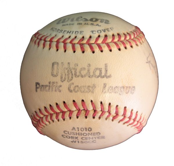 Bing Crosby Rare Single-Signed Baseball -- Two Quintessential American Traditions