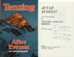 Rare Autobiography Signed by Everest Sherpa Tenzing Norgay -- After Everest