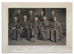 Large 19.5 x 12.5 Signed Photo of Nine 1904 Fuller Supreme Court Justices -- With Signatures Including Melville Fuller & Henry Billings Brown