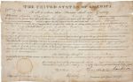 1831 Andrew Jackson Land Grant Signed as President -- Large, Bold Signature