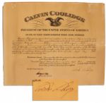 Postmaster Appointment Signed by President Calvin Coolidge