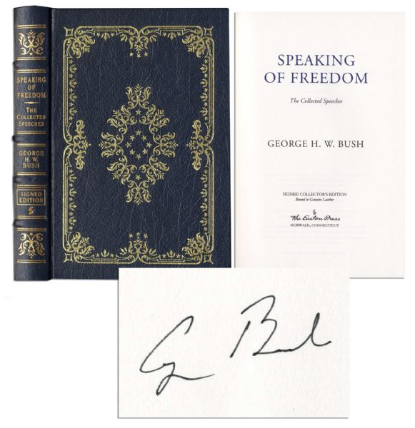 George H.W. Bush Signed Copy of ''Speaking of Freedom''
