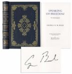 George H.W. Bush Signed Copy of Speaking of Freedom