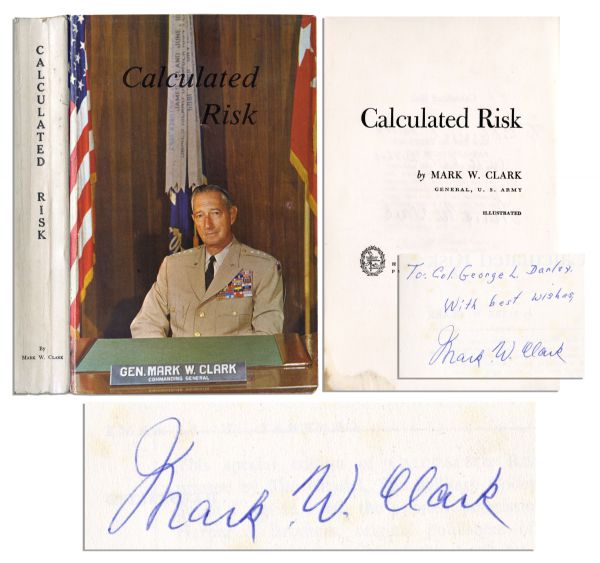 General Mark Clark ''Calculated Risk'' Signed