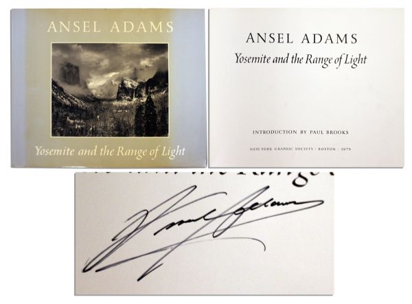 Ansel Adams Signed First Edition of His Majestic Work, ''Yosemite and the Range of Light''