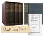 Carl Sandburg Signed 1st Edition of the Monumental Four Volume Abraham Lincoln: The War Years