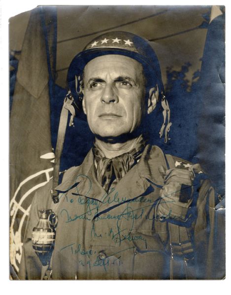 General Ridgway 11'' x 13.75'' Signed Matte Photo -- ''Alexander...best wishes / M.B. Ridgway / Tokyo 29 Sept 51''