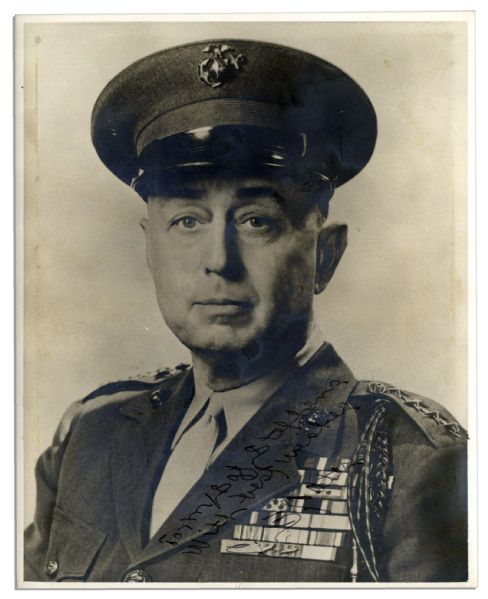 World War II General Clifton B. Cates 8'' x 10'' Signed Photo
