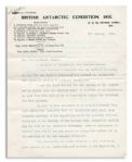 Robert Falcon Scott Typed Letter Signed on British Antarctic Expedition 1910 Stationery Asking New Zealand to Overturn Its Refusal to Allow James Mackintosh-Bell From Joining Expedition