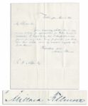 Millard Fillmore 1840 Autograph Letter Signed as Congressman From New York