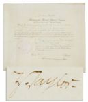 Zachary Taylor 1849 Treasury Appointment Signed as President -- Third Rarest Presidential Signature