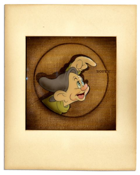 Disney's ''Snow White and the Seven Dwarfs'' Original Cel -- Featuring the Lovable Character ''Dopey''