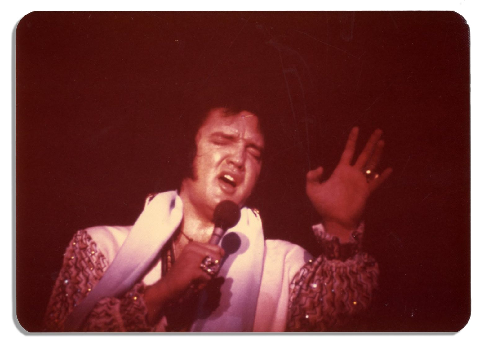 Item Detail - Candid Photo of Elvis Presley in Concert -- 5'' x 3.5